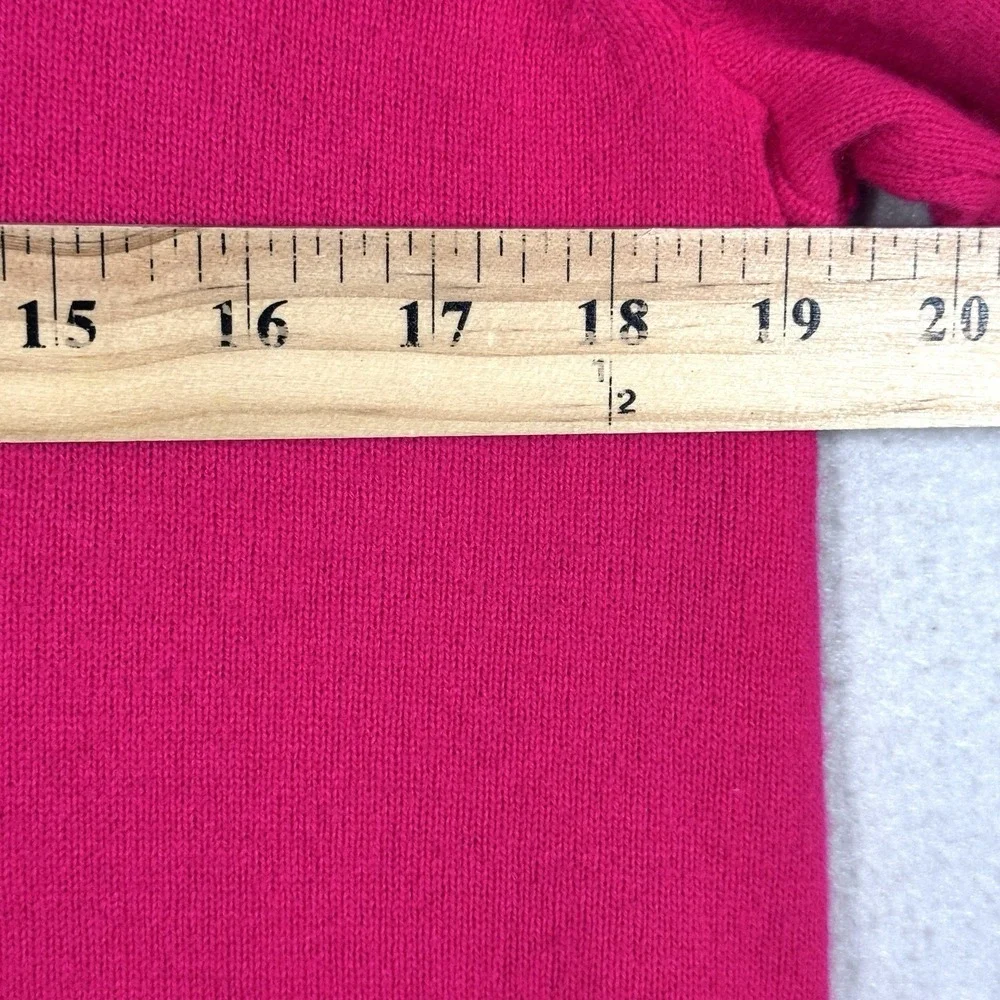 J‎ Crew Cashmere Sweater Womens Medium Classic Fit Crewneck Preppy Pink BA400